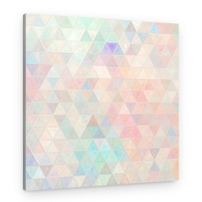 Soft Pastel Triangles – Canvas Print