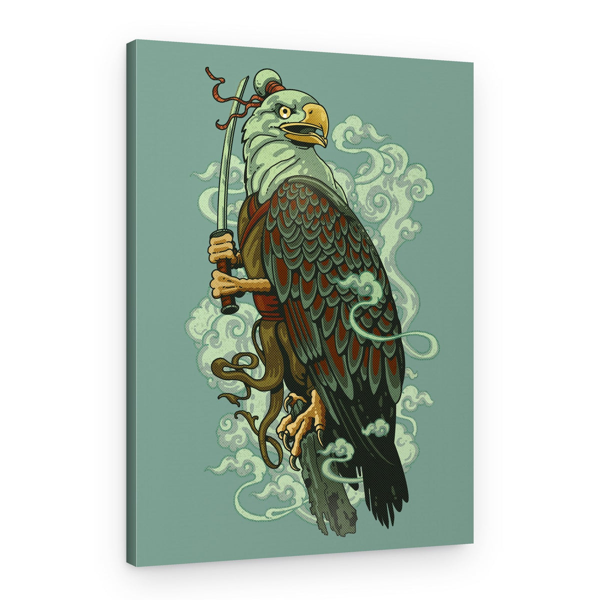 Mystical Samurai Eagle – Canvas Print