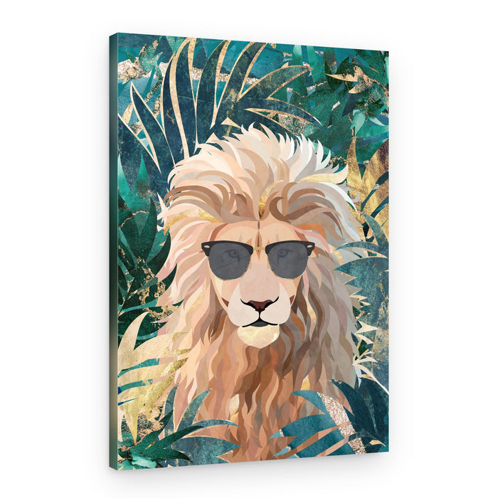 Cool Lion In Jungle – Canvas Print
