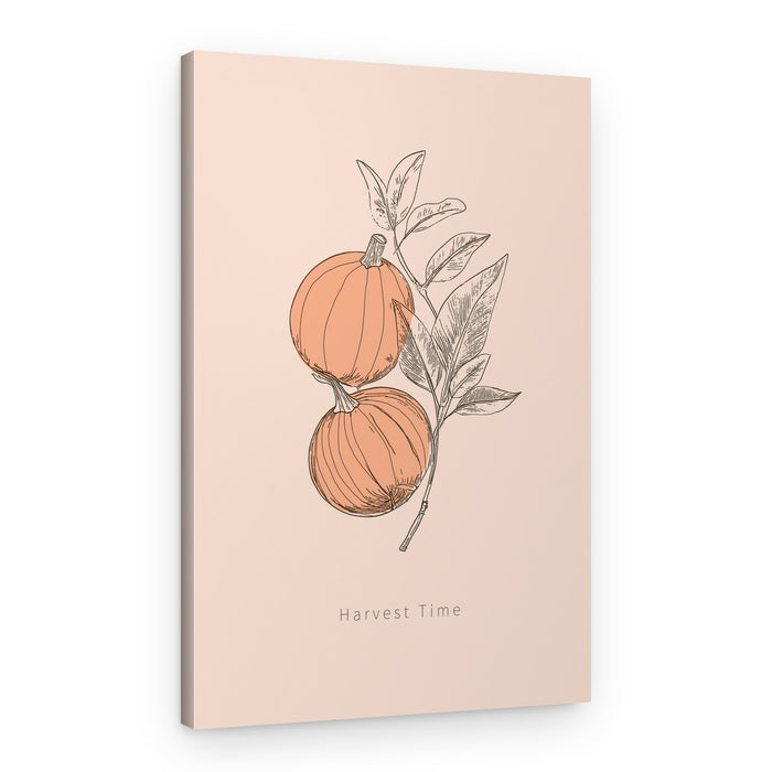Autumn Pumpkin Illustration – Canvas Print