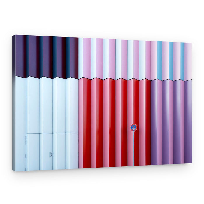 Vibrant Geometric Facade – Canvas Print