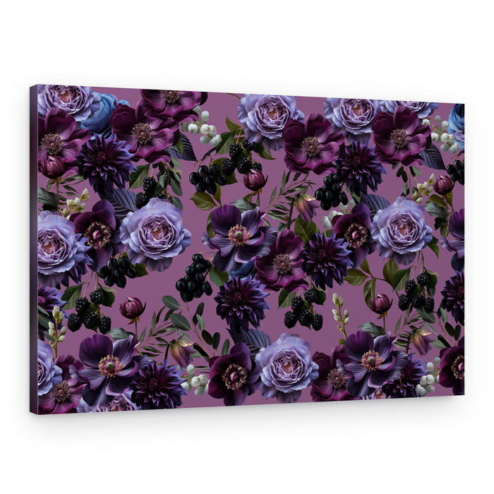 Moody Purple Blooms – Canvas Print