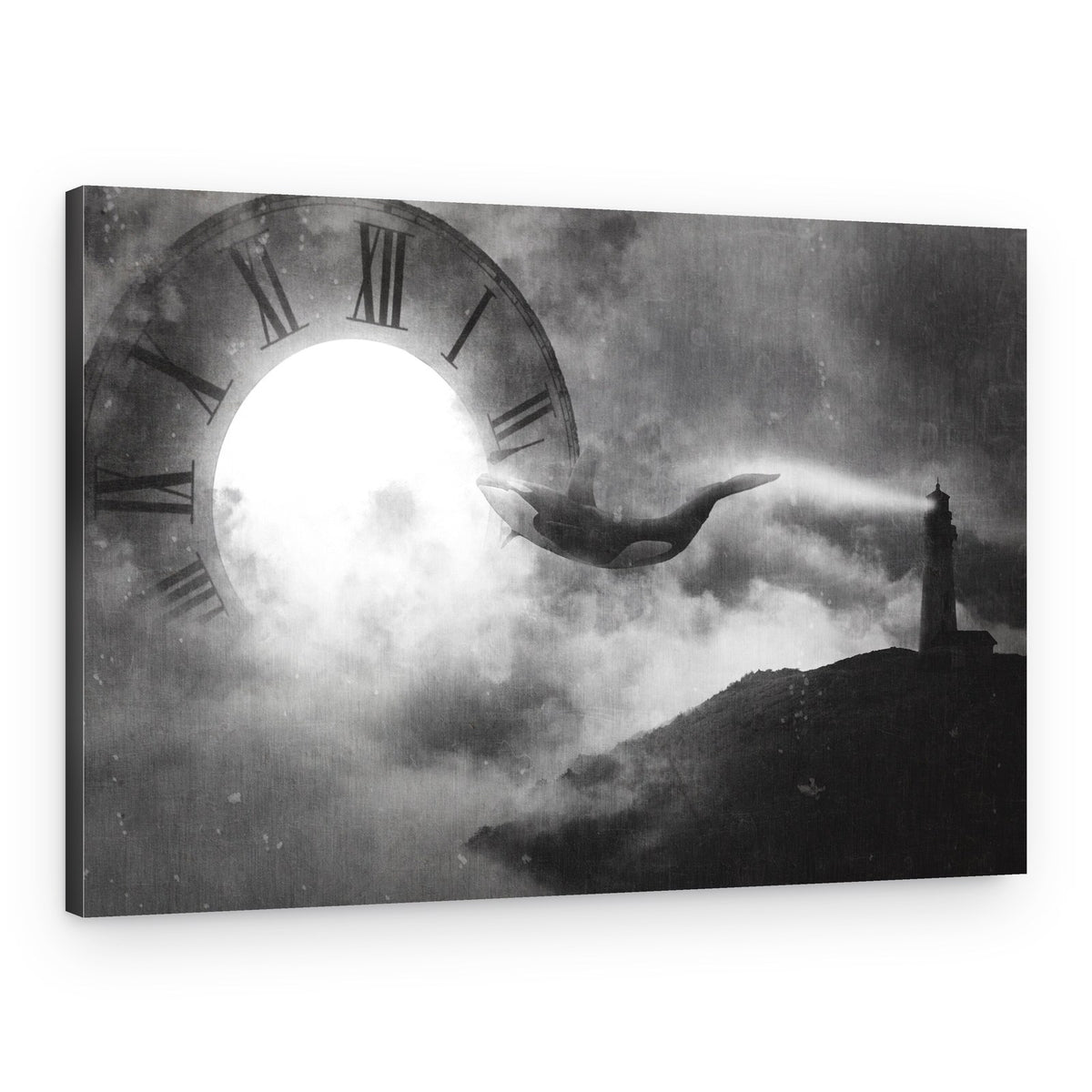 Timeless Whale Lighthouse – Canvas Print