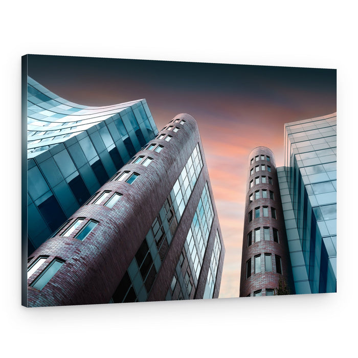 Urban Curves Sunset Glow – Canvas Print