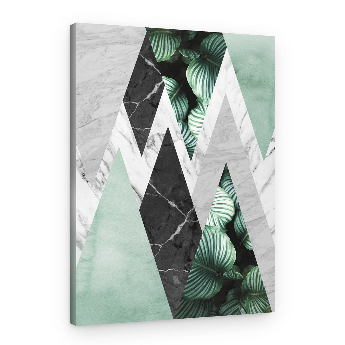 Tropical Marble Geometry – Canvas Print