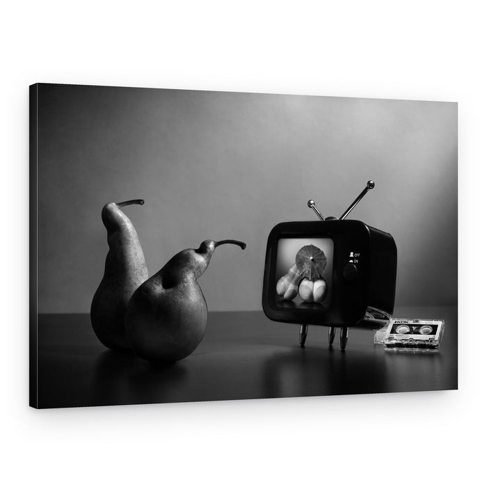 Pears Watching Surreal TV – Canvas Print