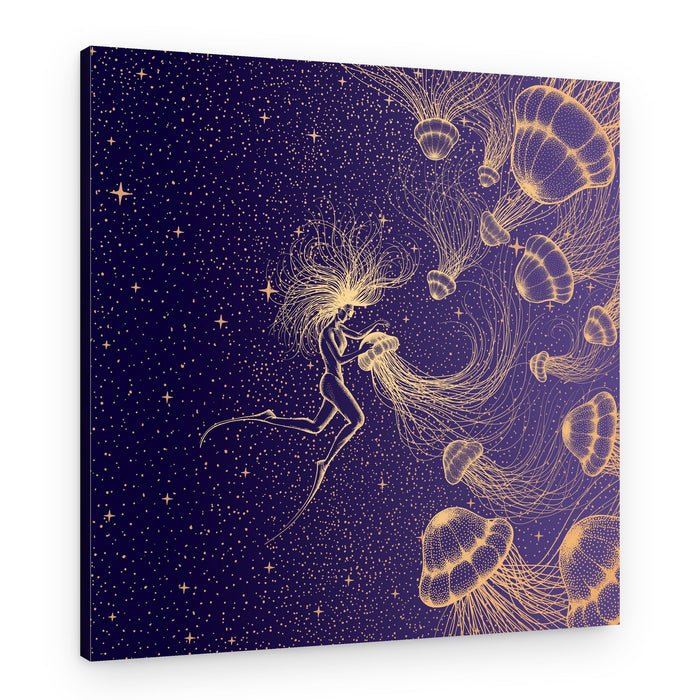 Cosmic Jellyfish Dream – Canvas Print