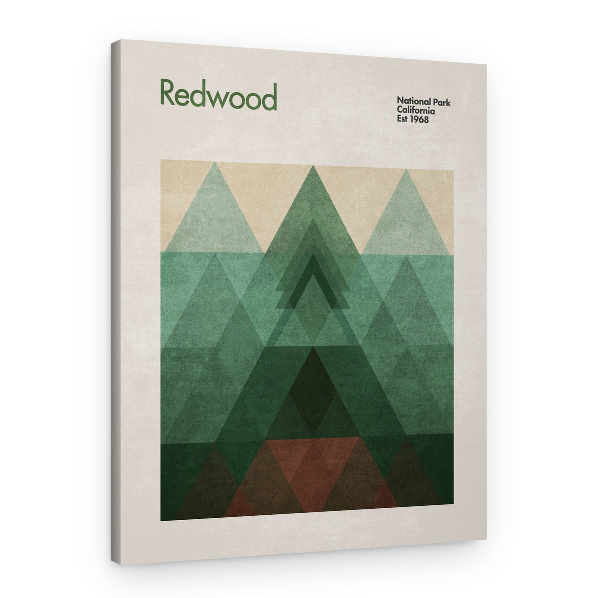 Triangular Redwood – Canvas Print