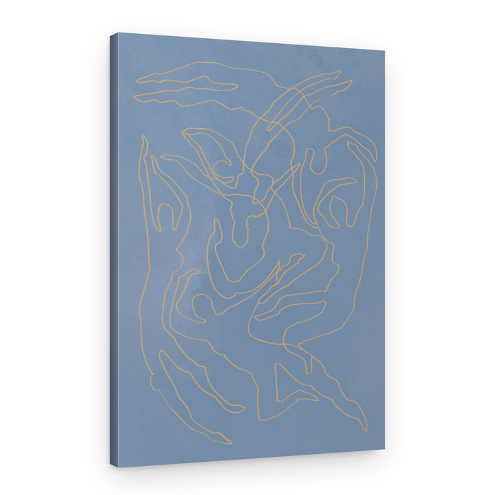 Abstract Golden Dancers – Canvas Print
