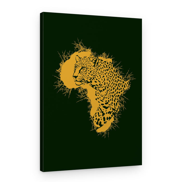 Golden African Leopard – Canvas Print