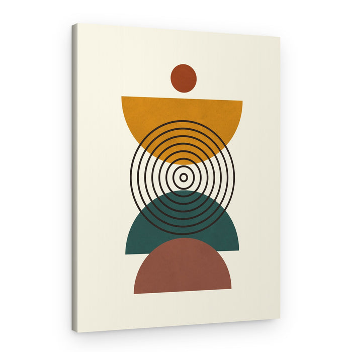 Mid Century Earthy Shapes – Canvas Print