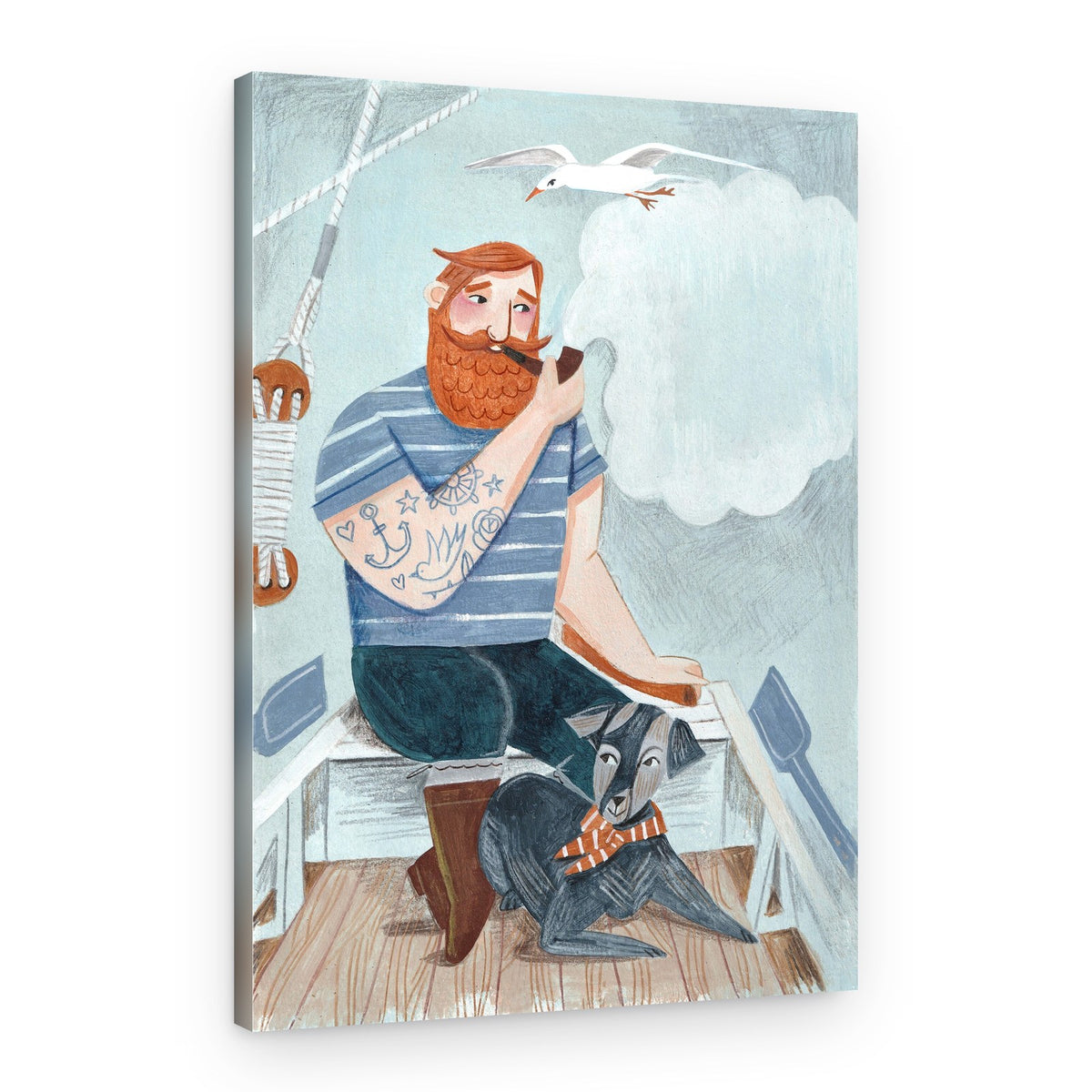 Skipper and Dog – Canvas Print