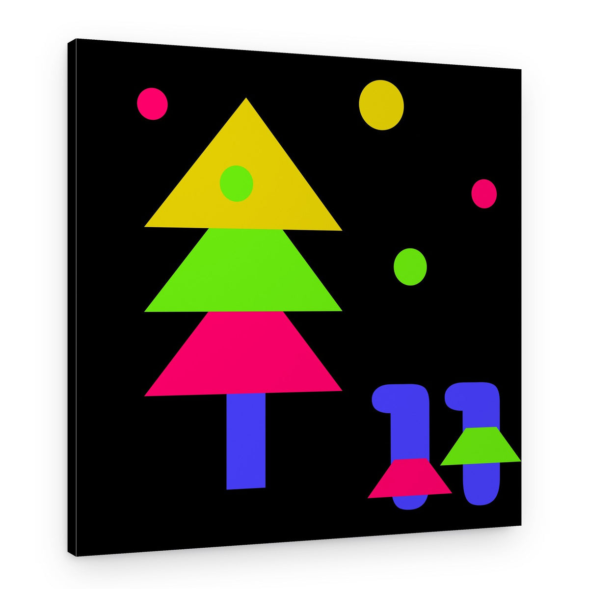 Geometric Holiday Tree – Canvas Print