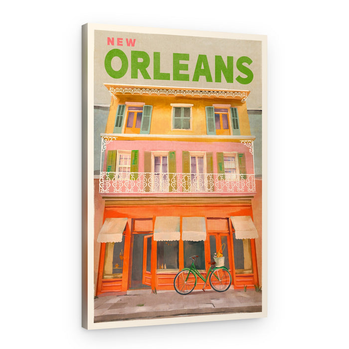 New Orleans Louisiana Vintage Travel Poster – Canvas Print
