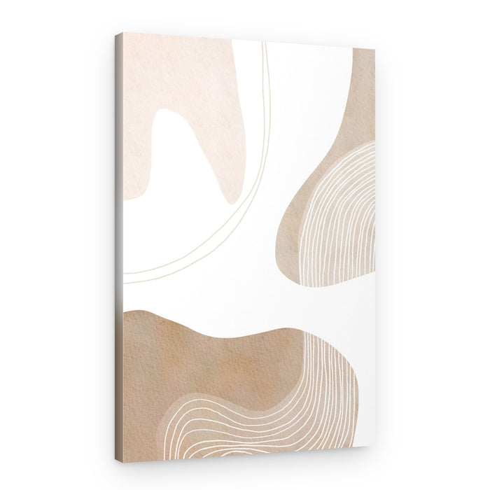 Neutral Fluid Shapes – Canvas Print