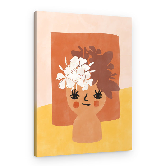 Floral Girl Portrait – Canvas Print