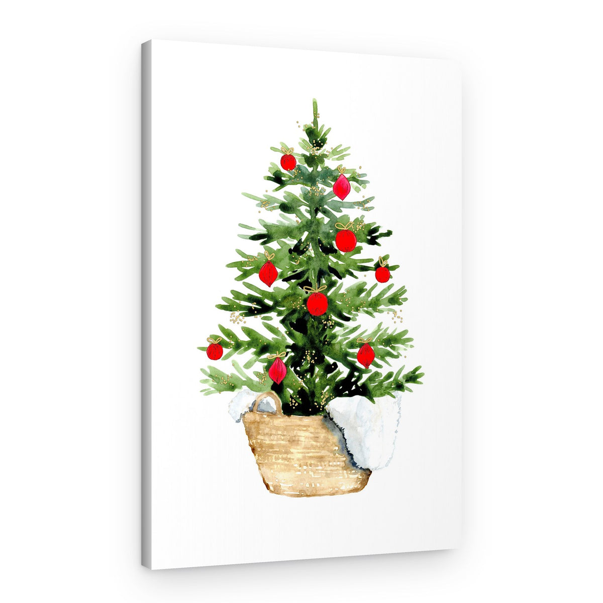 Watercolor Christmas Tree – Canvas Print