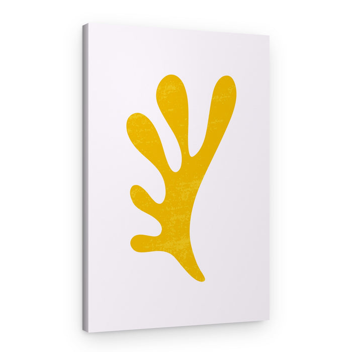 Fluid Organic Yellow Shape – Canvas Print