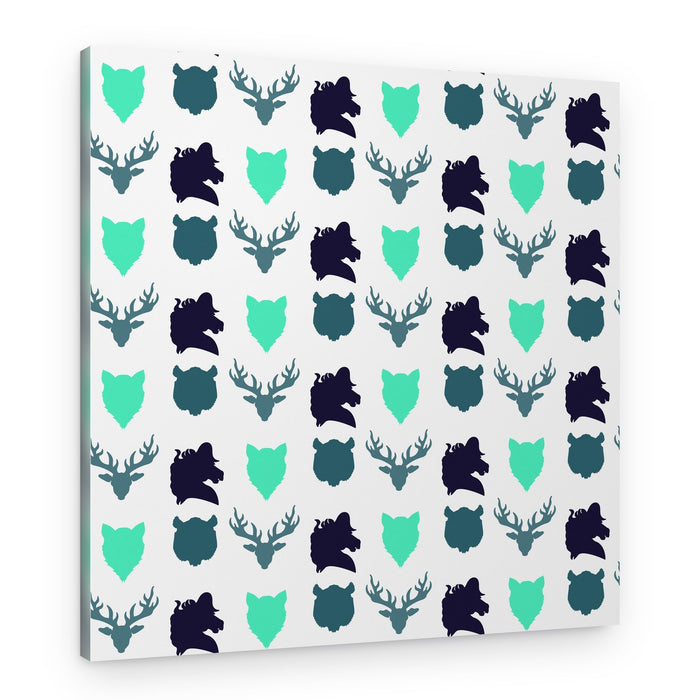 Geometric Animal Silhouettes – Canvas Print