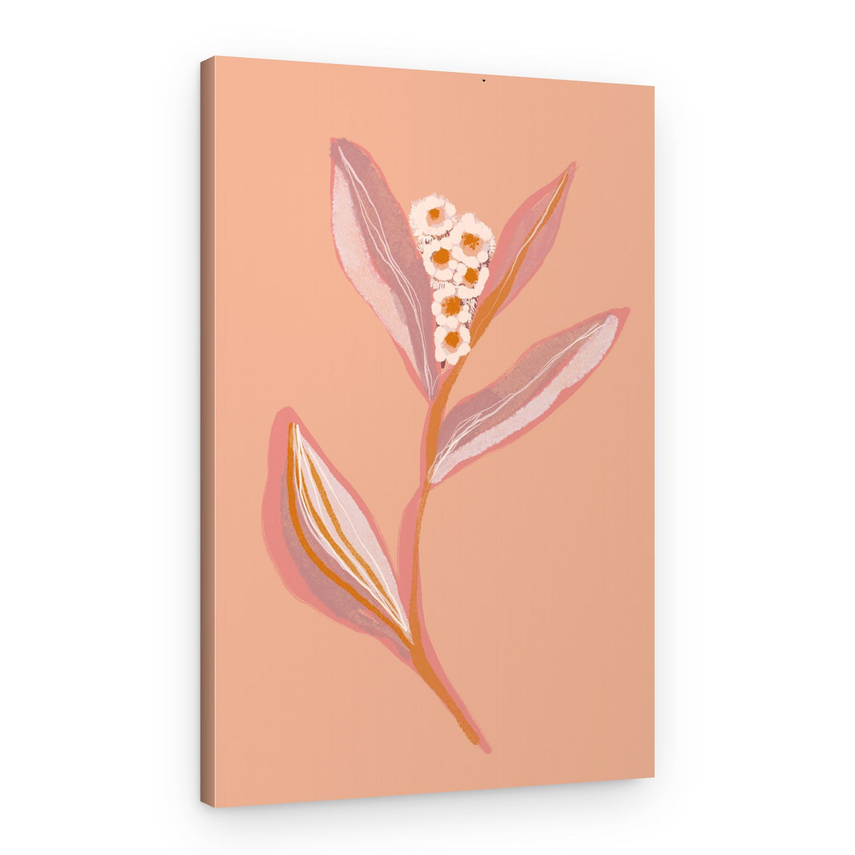 Peach Floral Bloom – Canvas Print