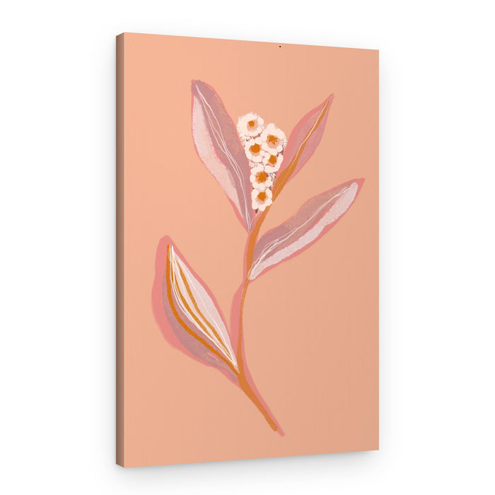 Peach Floral Bloom – Canvas Print