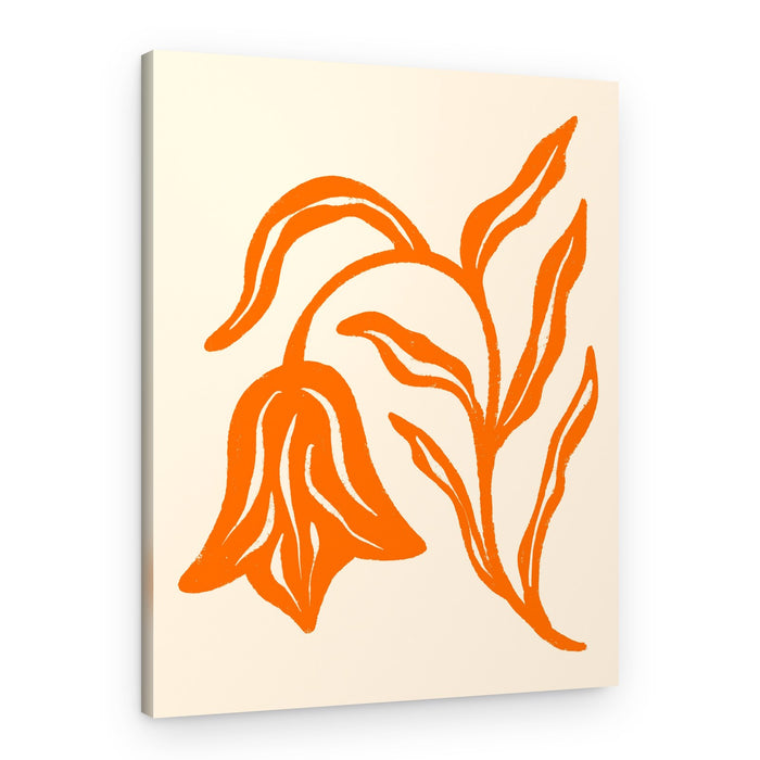 Orange Bell Flower – Canvas Print