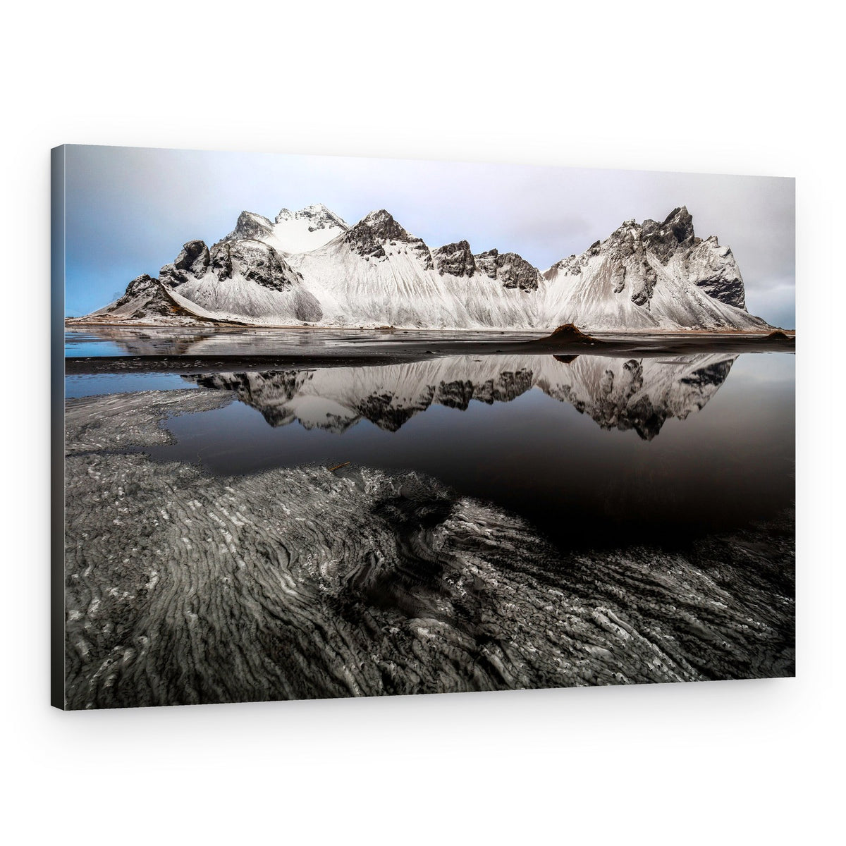 Snowy Mountain Reflection – Canvas Print