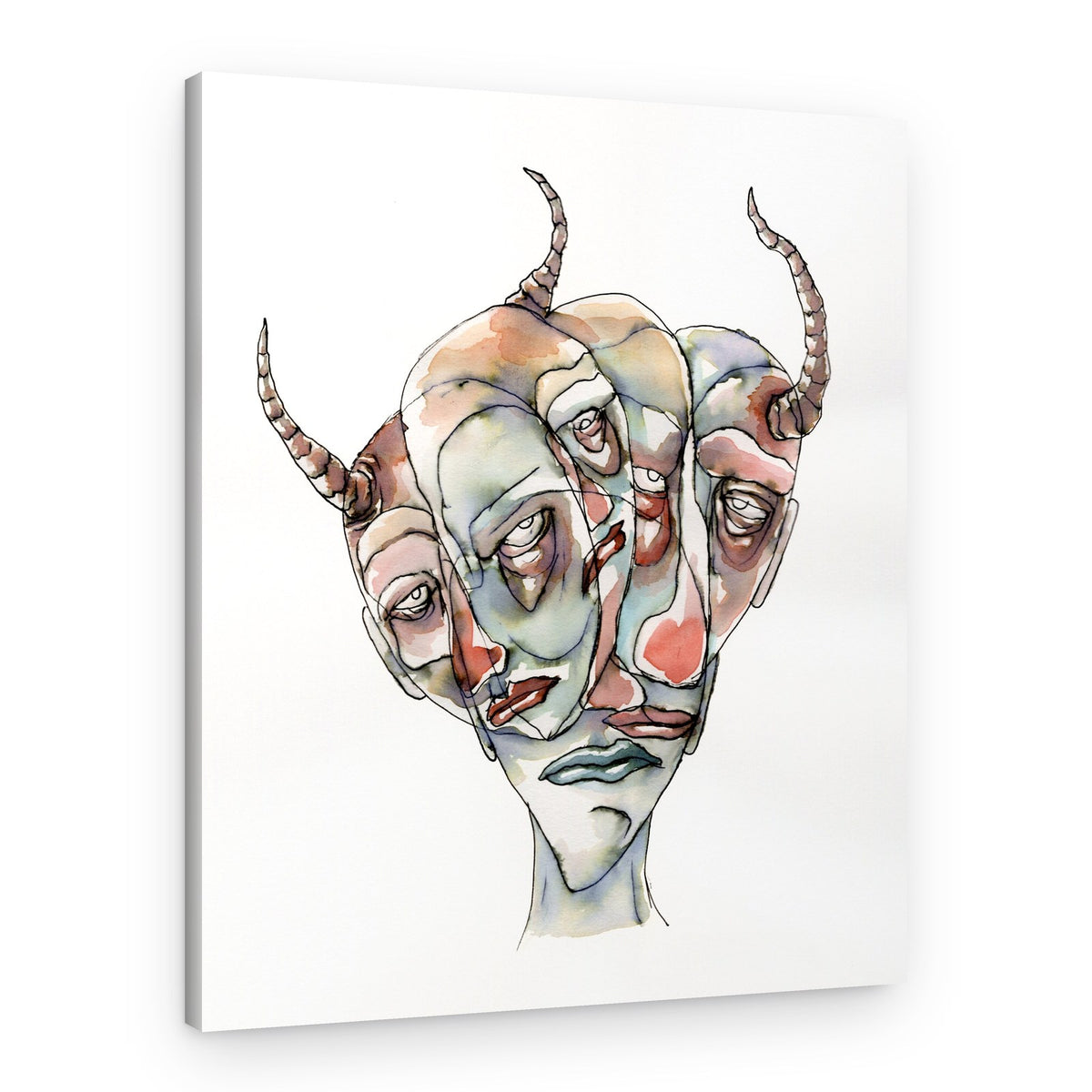 Multiple Surreal Faces – Canvas Print