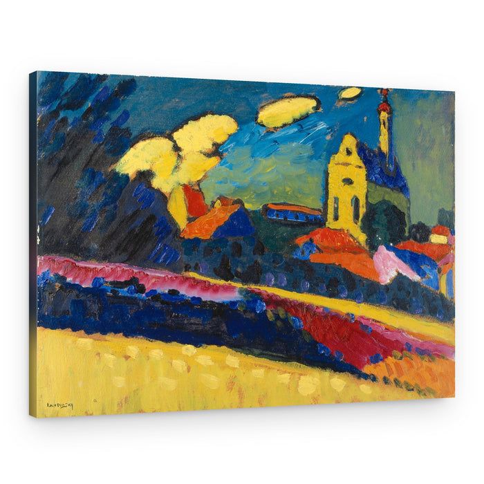 Study of Murnau Landscape With Church (1909) – Canvas Print