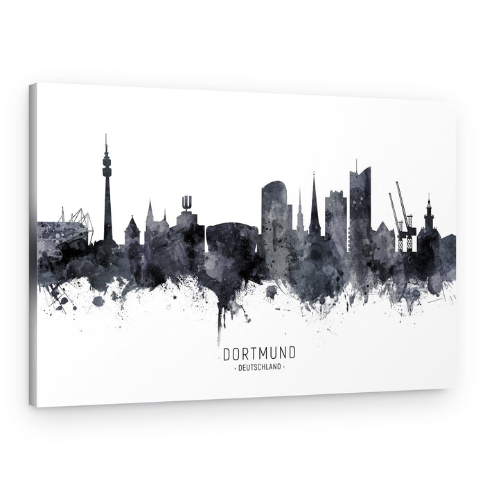 Dortmund Skyline Watercolor – Canvas Print