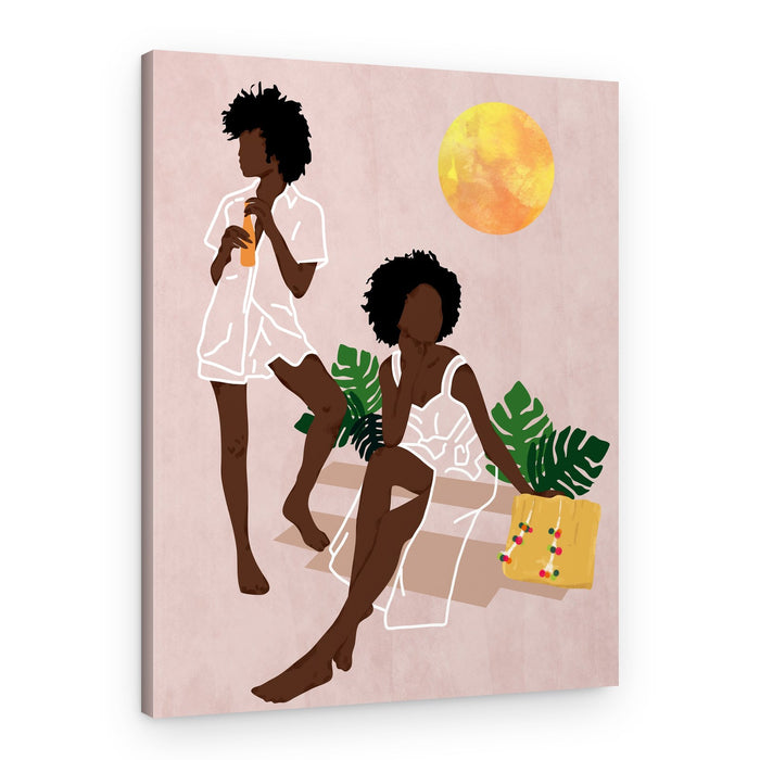 Tropical Summer Women – Canvas Print