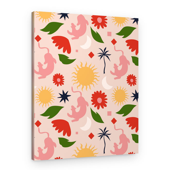 Tropical Tiger Pattern – Canvas Print