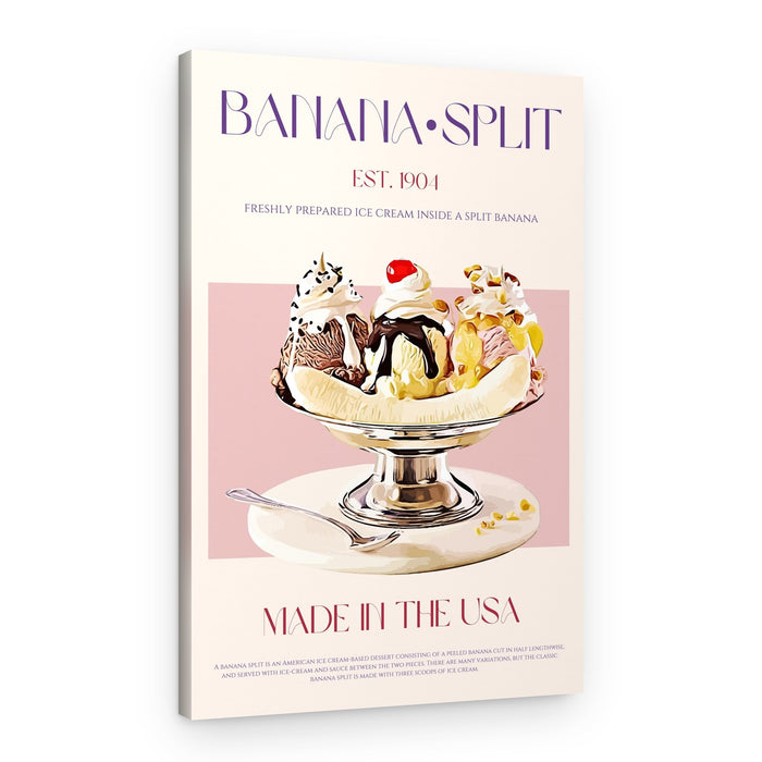 Classic Banana Split – Canvas Print