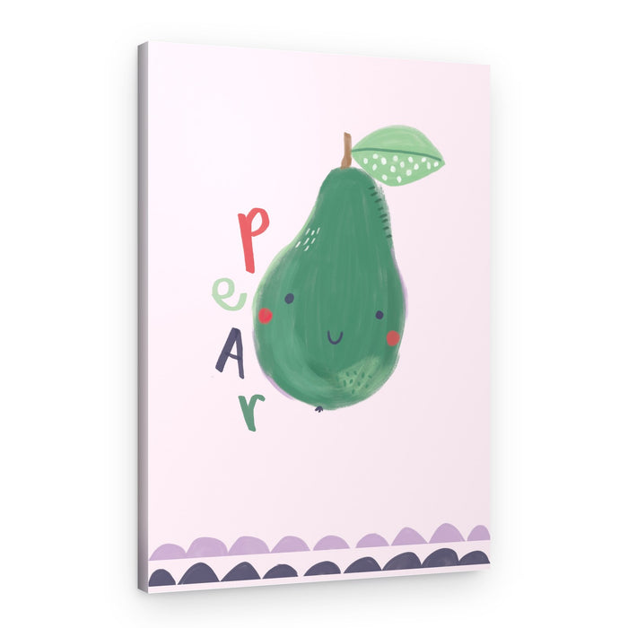 Happy Little Pear – Canvas Print