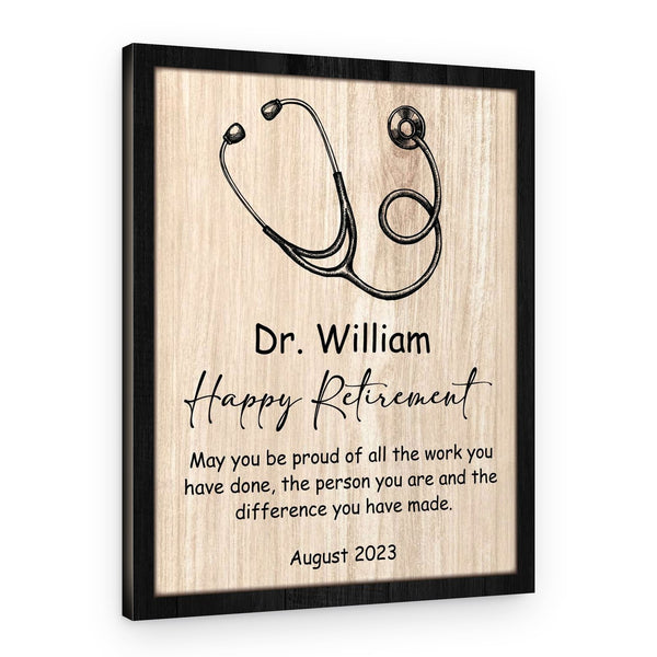 Happy Retirement Doctor Custom Canvas Prints