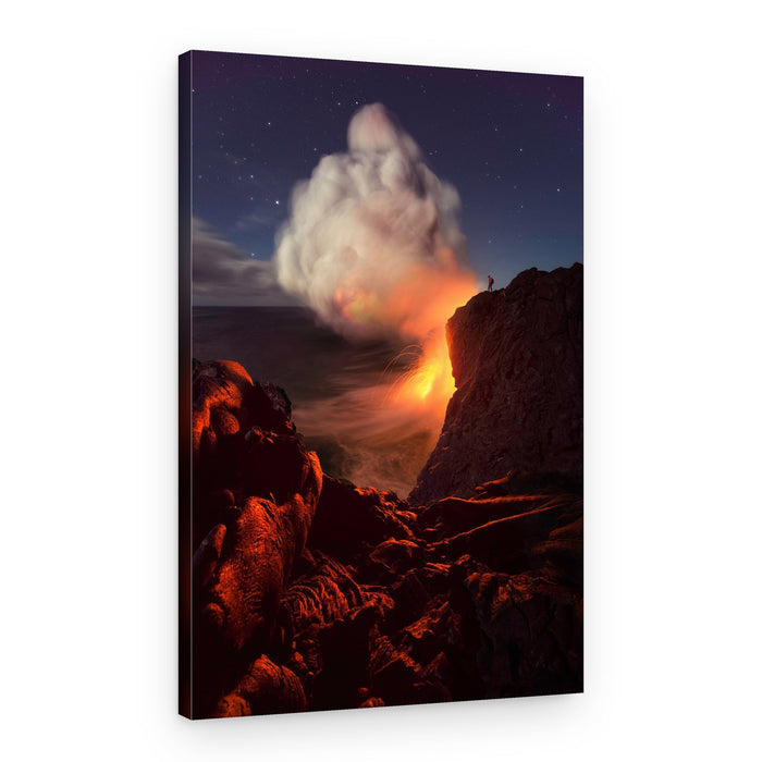 Lava Ocean Night – Canvas Print