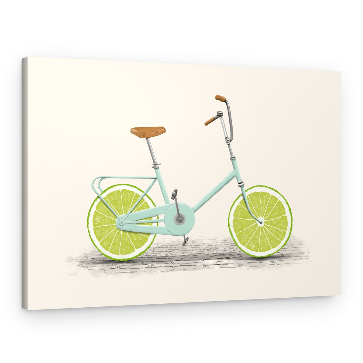 Lime Wheel Bicycle – Canvas Print