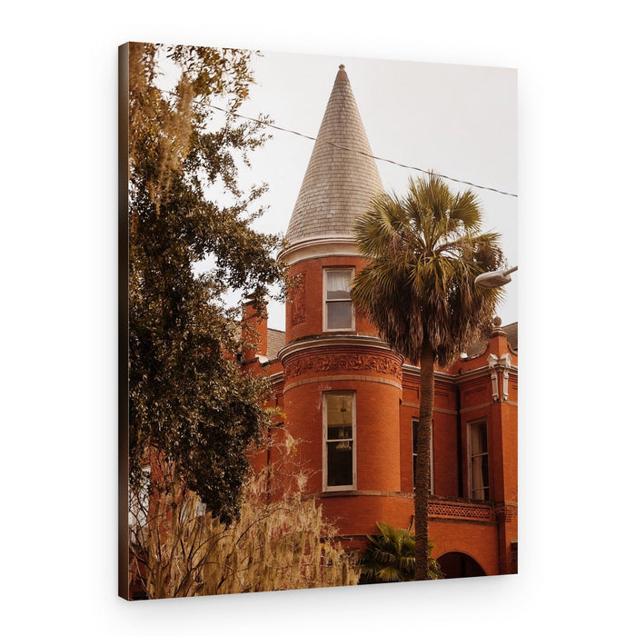 Charming Red Brick Turret – Canvas Print