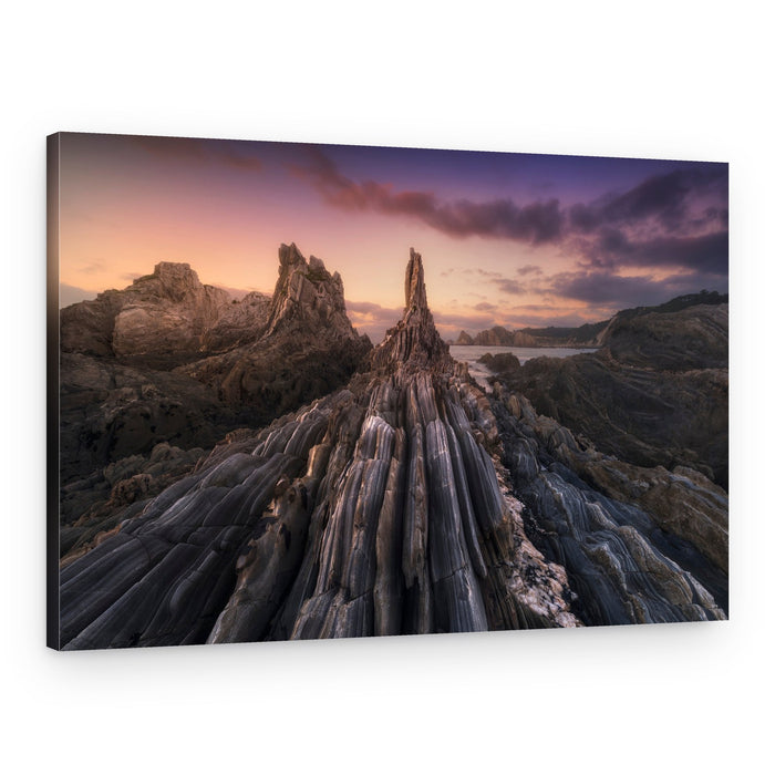 Dramatic Coastal Layers – Canvas Print