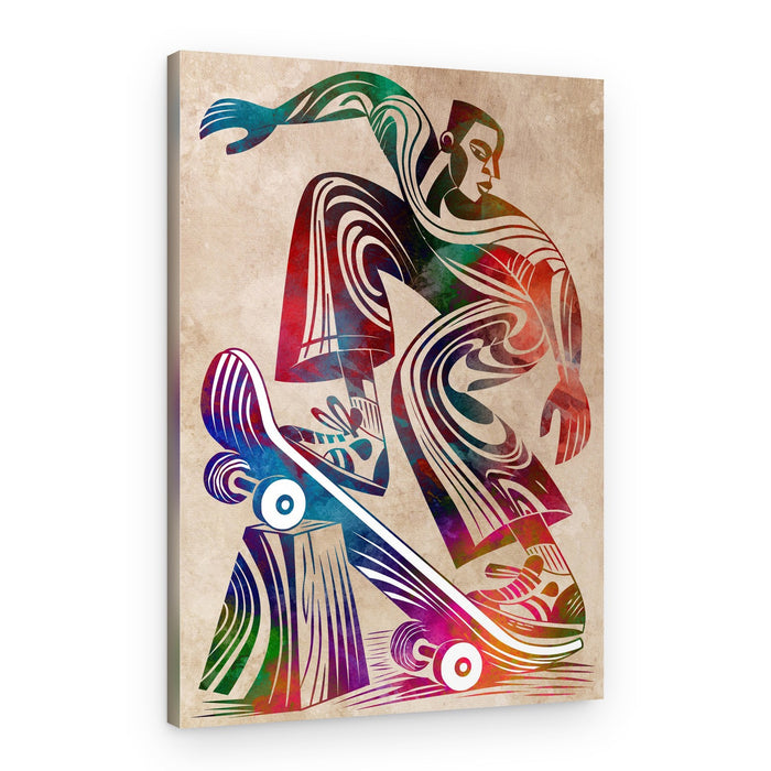 Vibrant Skater Flow – Canvas Print