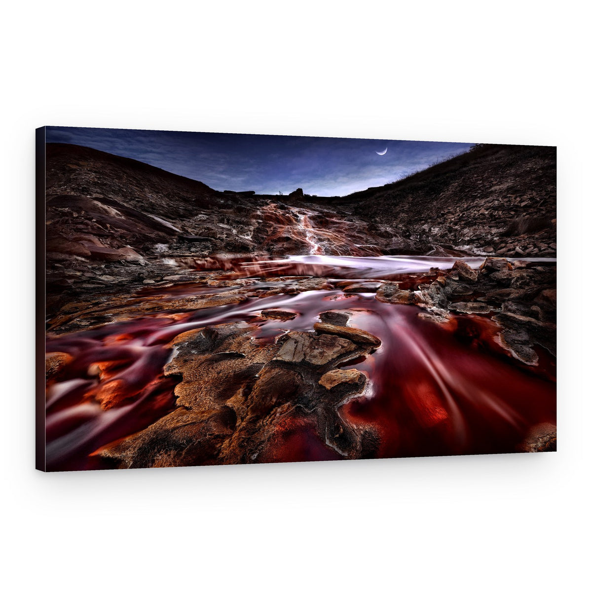 Moonlit Red River – Canvas Print