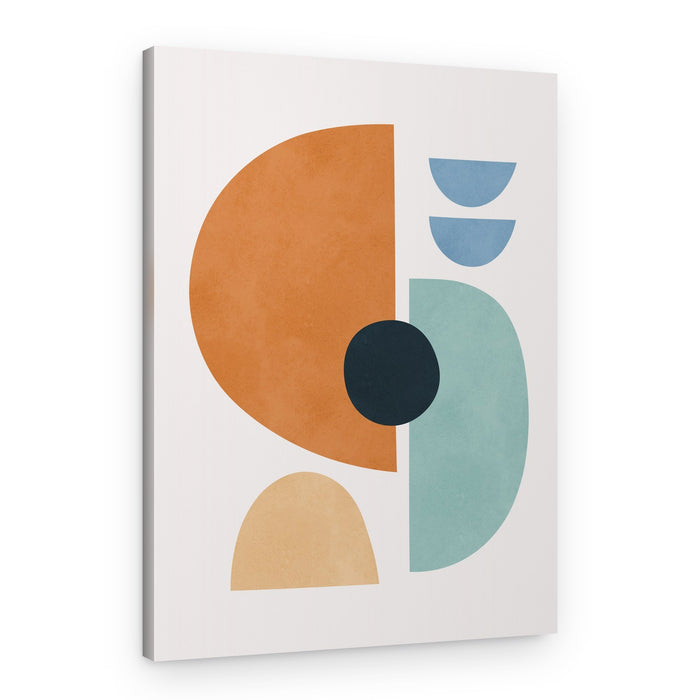 Mid-Century Geo Curves – Canvas Print