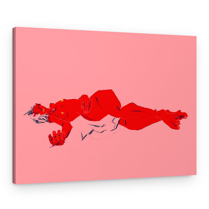 Red Reclining Figure – Canvas Print