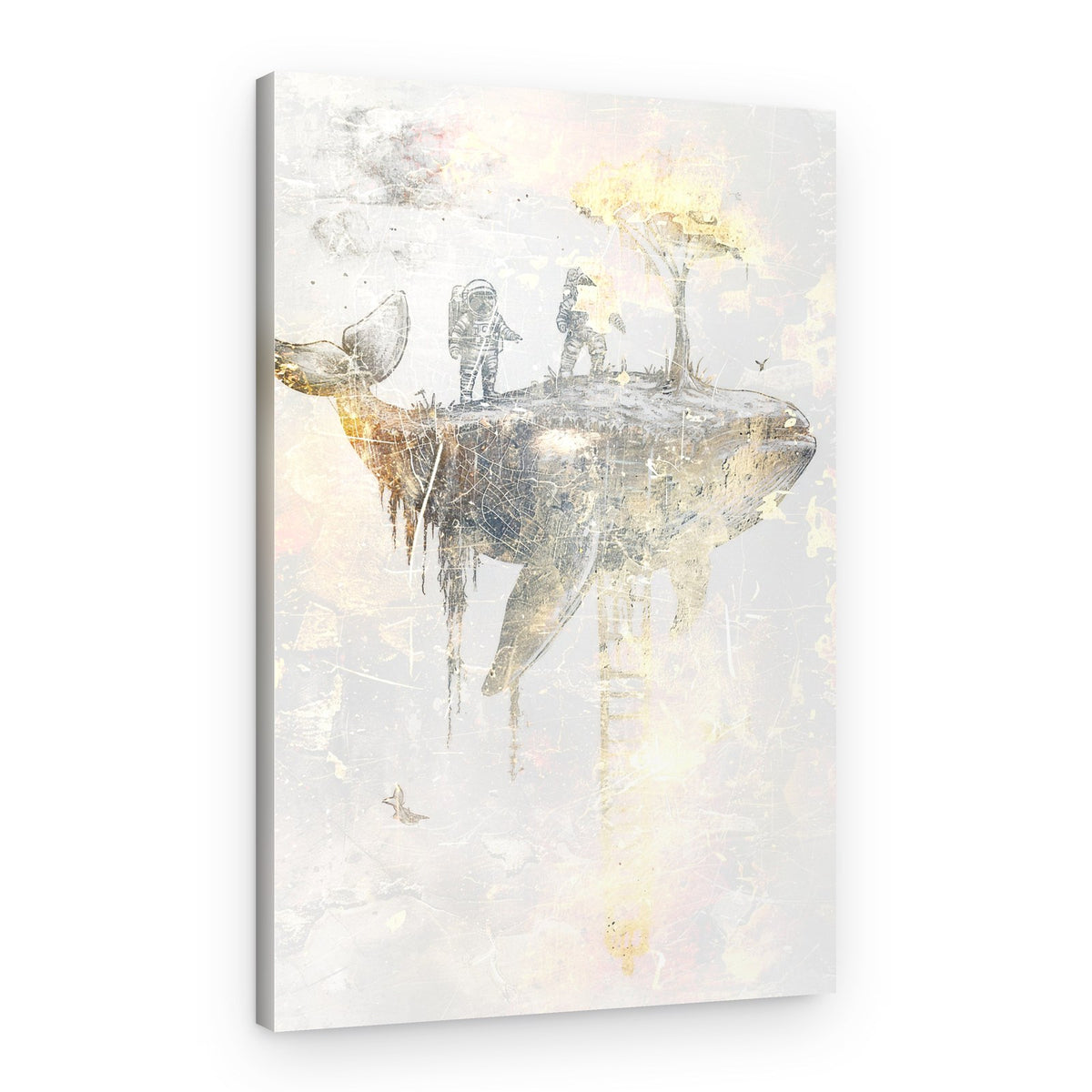Sky Whale Explorers – Canvas Print