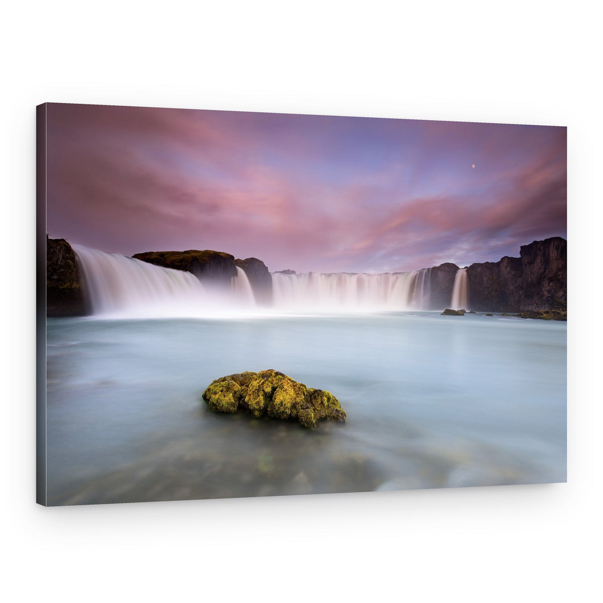 Pink Sky Waterfall Flow – Canvas Print