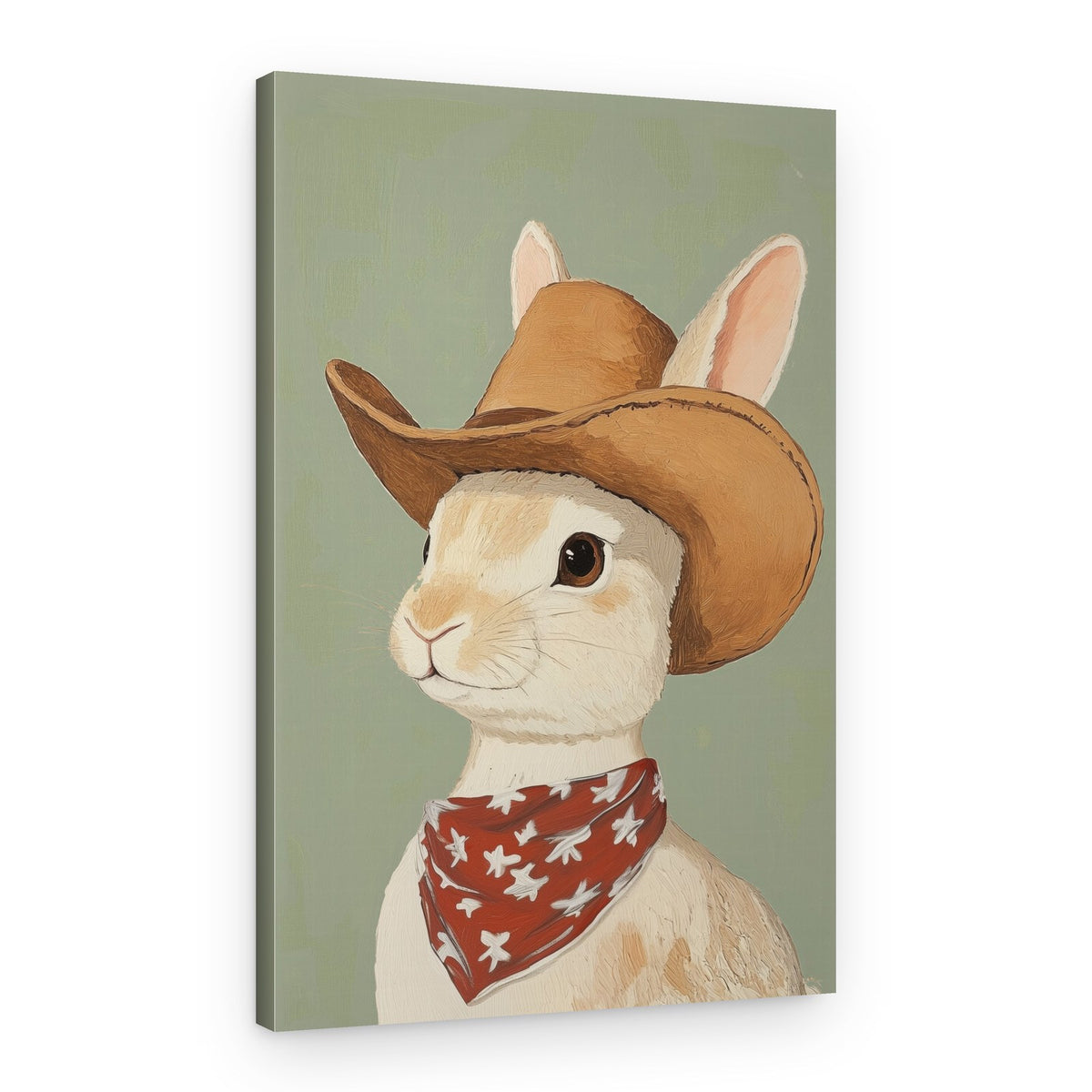 Cowboy Rabbit – Canvas Print