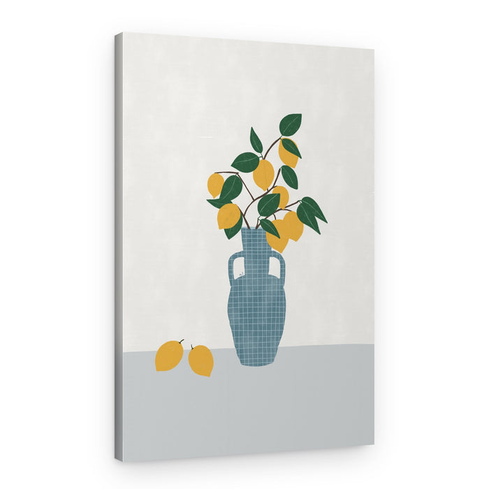 Fresh Lemons Vase – Canvas Print