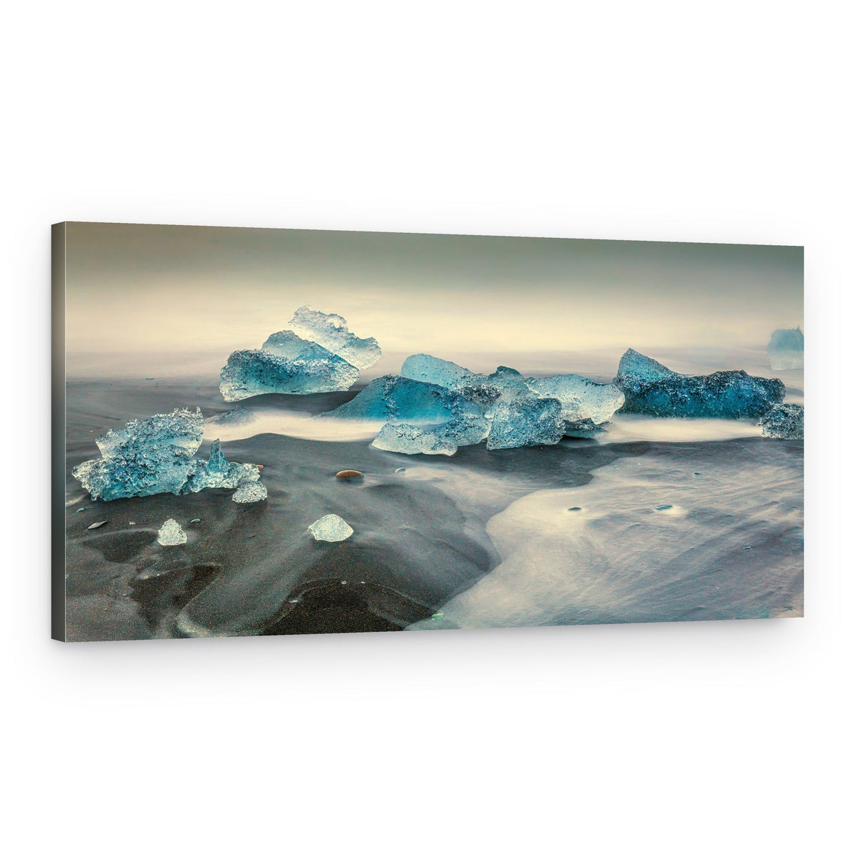 Blue Ice Beach – Canvas Print