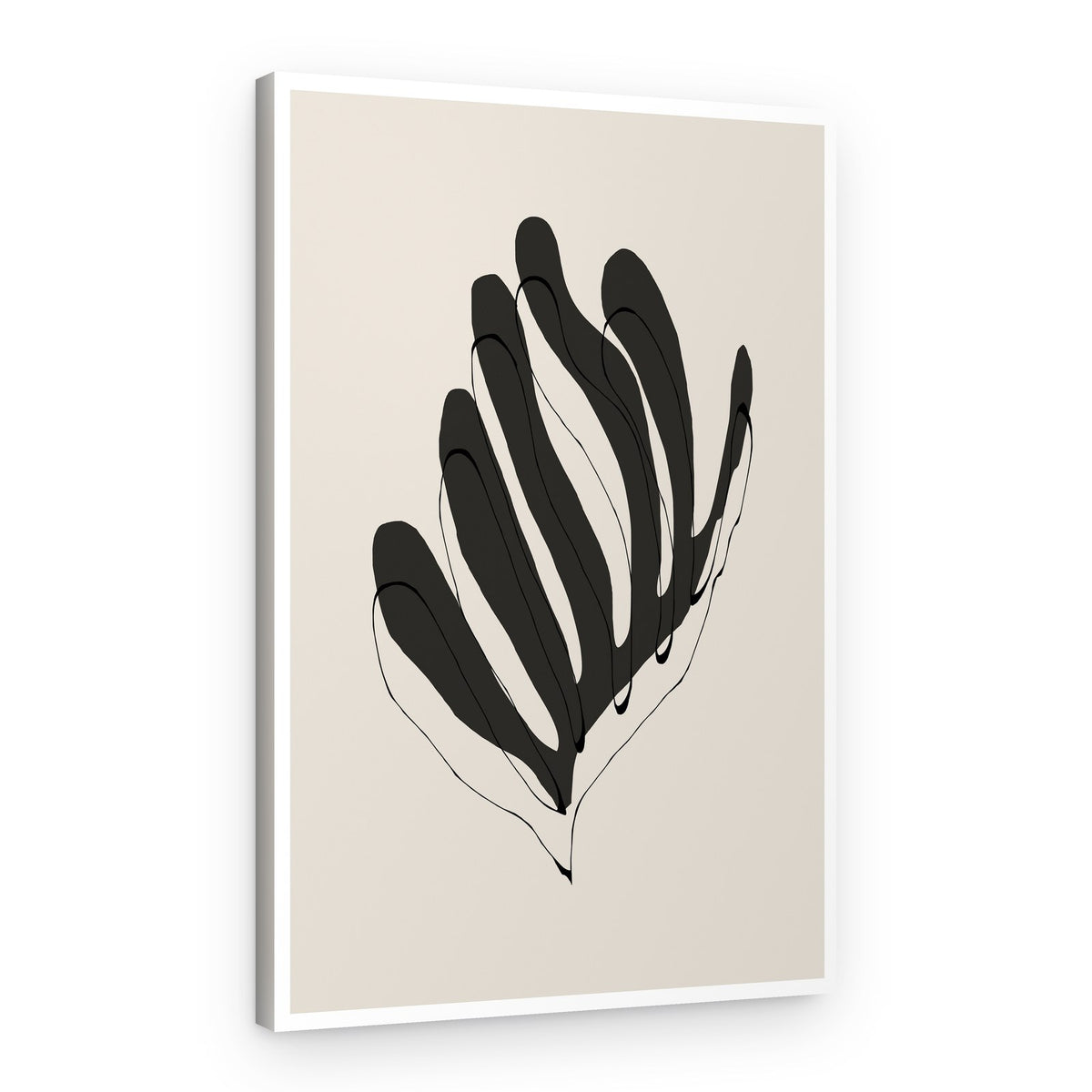 Abstract Leaf Lines – Canvas Print