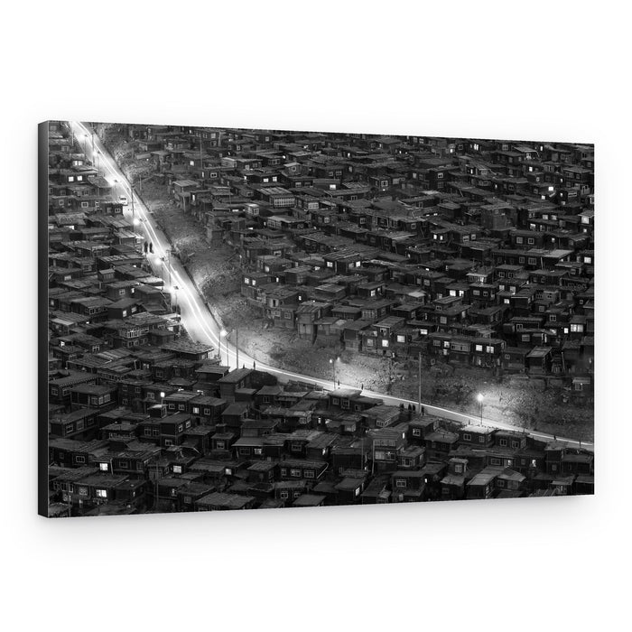 Hillside City Lights – Canvas Print